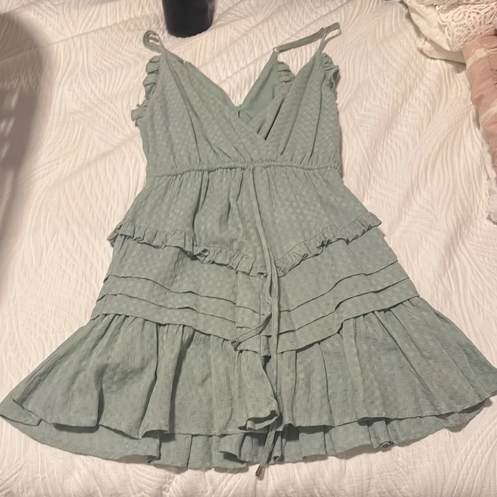 Green Ruffled Dress - Picture 1 of 1